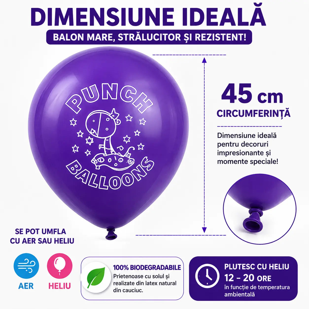 Mai multe baloane, mai multă distracție! – Set 100 Baloane Colorate pentru Petreceri, 45 cm