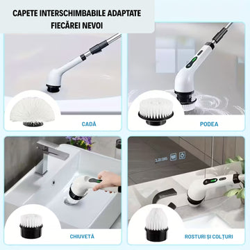Perie Electrică Rotativă pentru Curățenie 9 în 1 - Rapid și eficient