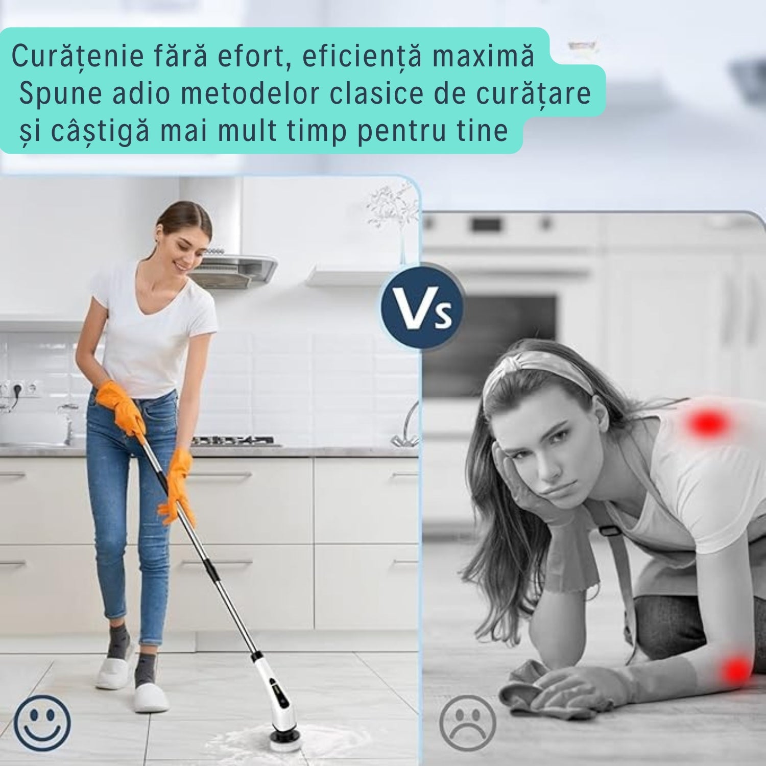 Perie Electrică Rotativă pentru Curățenie 9 în 1 - Rapid și eficient
