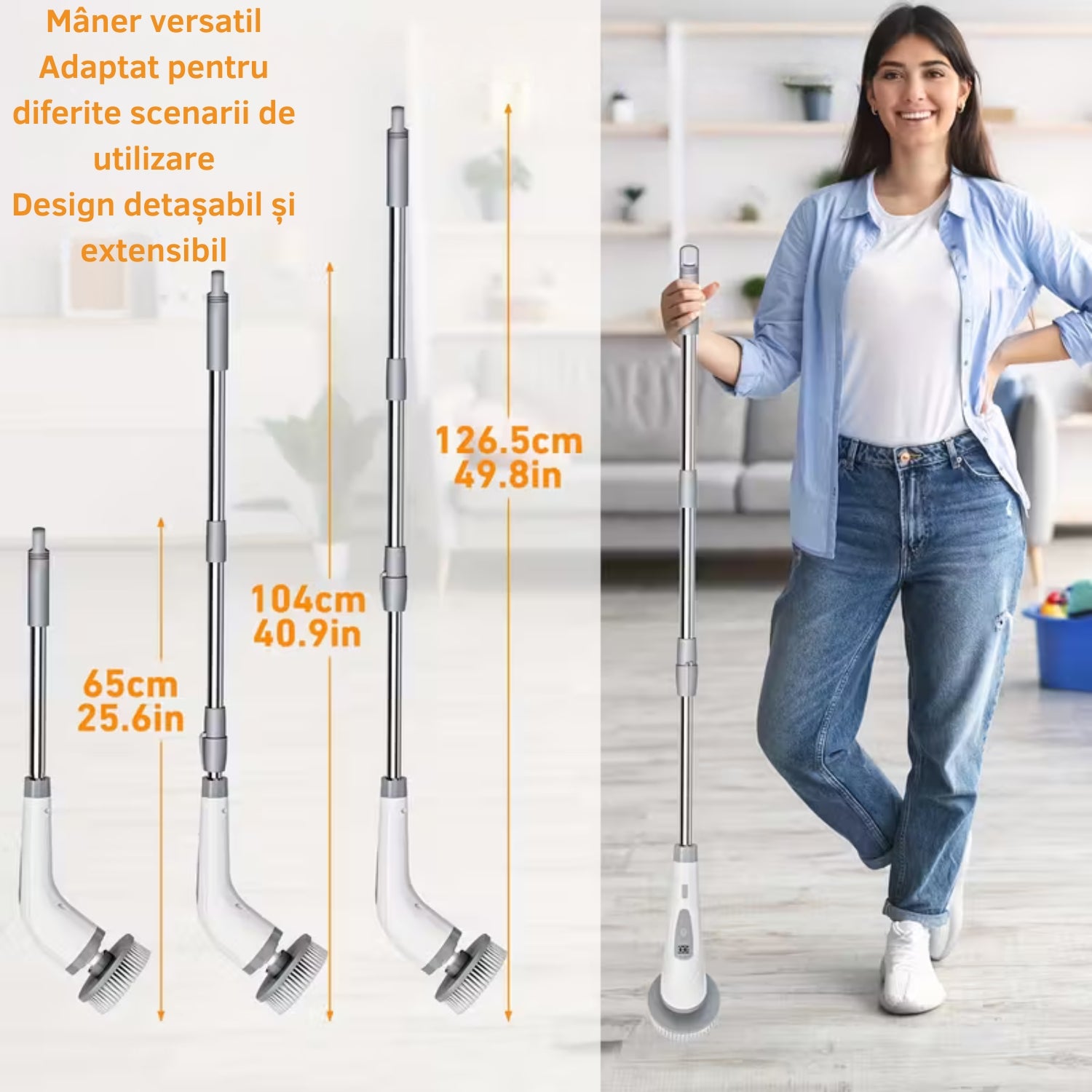 Perie Electrică Rotativă pentru Curățenie 9 în 1 - Rapid și eficient