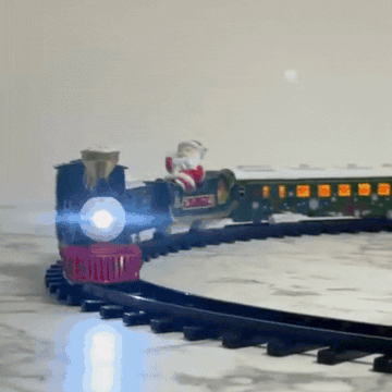 Trenuleț Electric pentru Bradul de Crăciun cu Lumini și Sunet