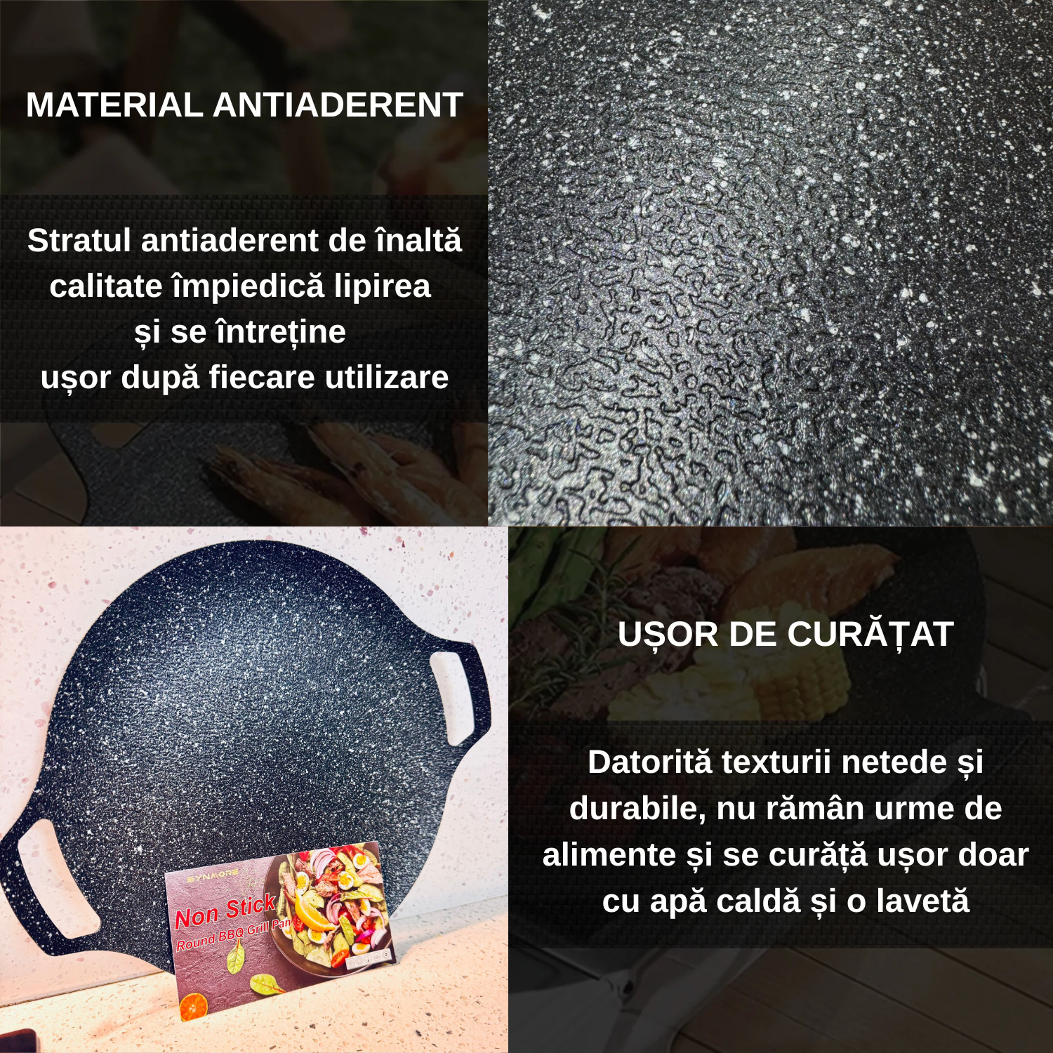 1 + 1 GRATIS!!! Plită în Stil Japonez Antiaderentă 30 CM - NU este o TABLĂ!