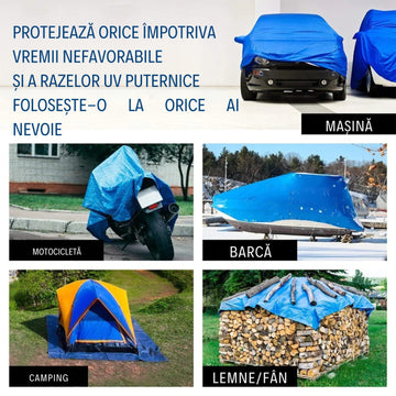 1+1 GRATIS! 4 x 5 M Prelată Impermeabilă și Rezistentă din Material Premium