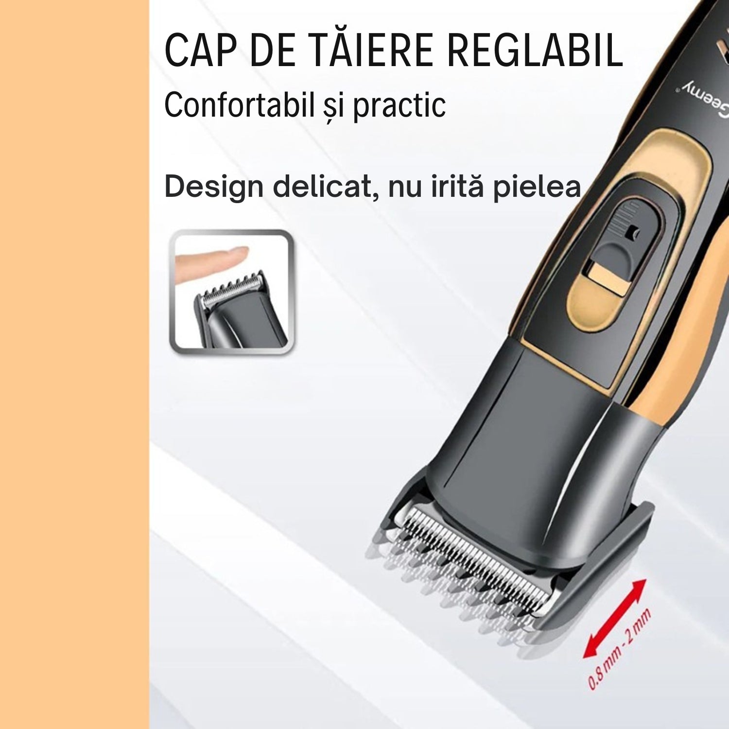 Aparat de Tuns și Ras Profesional 3 în 1 – Trimmer Precizie, Shaver și Cap pentru Părul din Nas