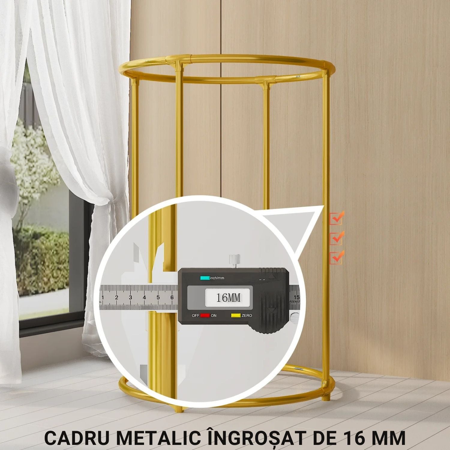 Suport rotativ pentru haine Design Luxury 130 CM X 75 CM