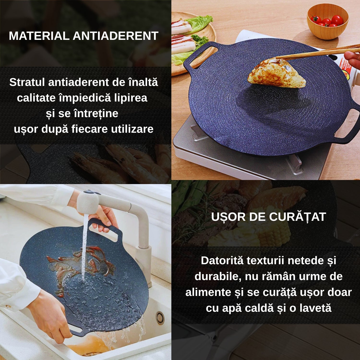 1 + 1 GRATIS!!! Plită Japoneză Antiaderentă 32 CM