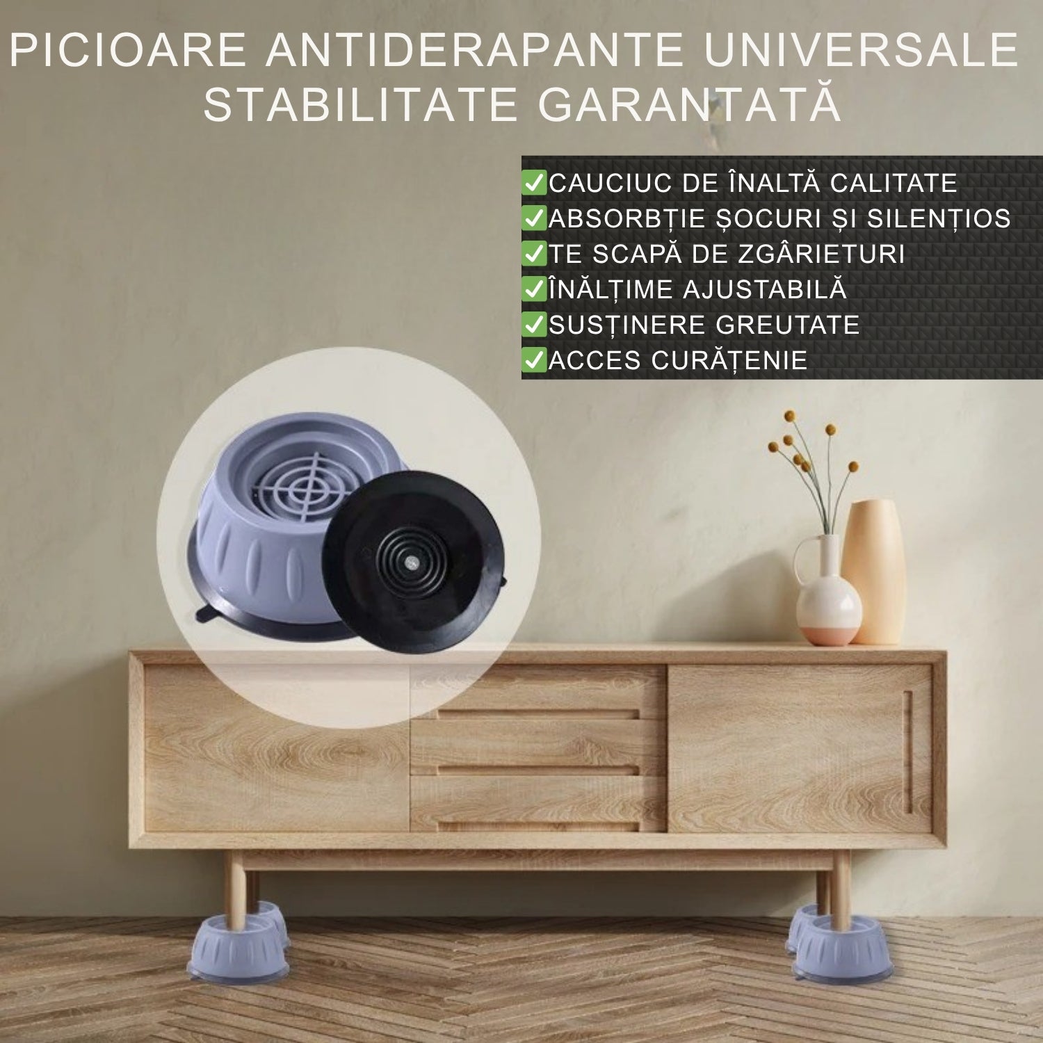 SET 4 PICIOARE ANTIDERAPANTE ȘI ANTIȘOC  1+1 GRATIS