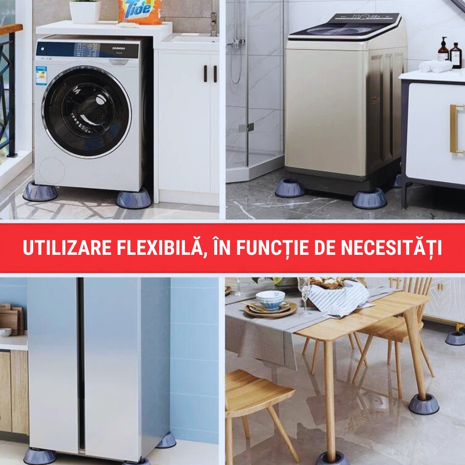 SET 4 PICIOARE ANTIDERAPANTE ȘI ANTIȘOC  1+1 GRATIS