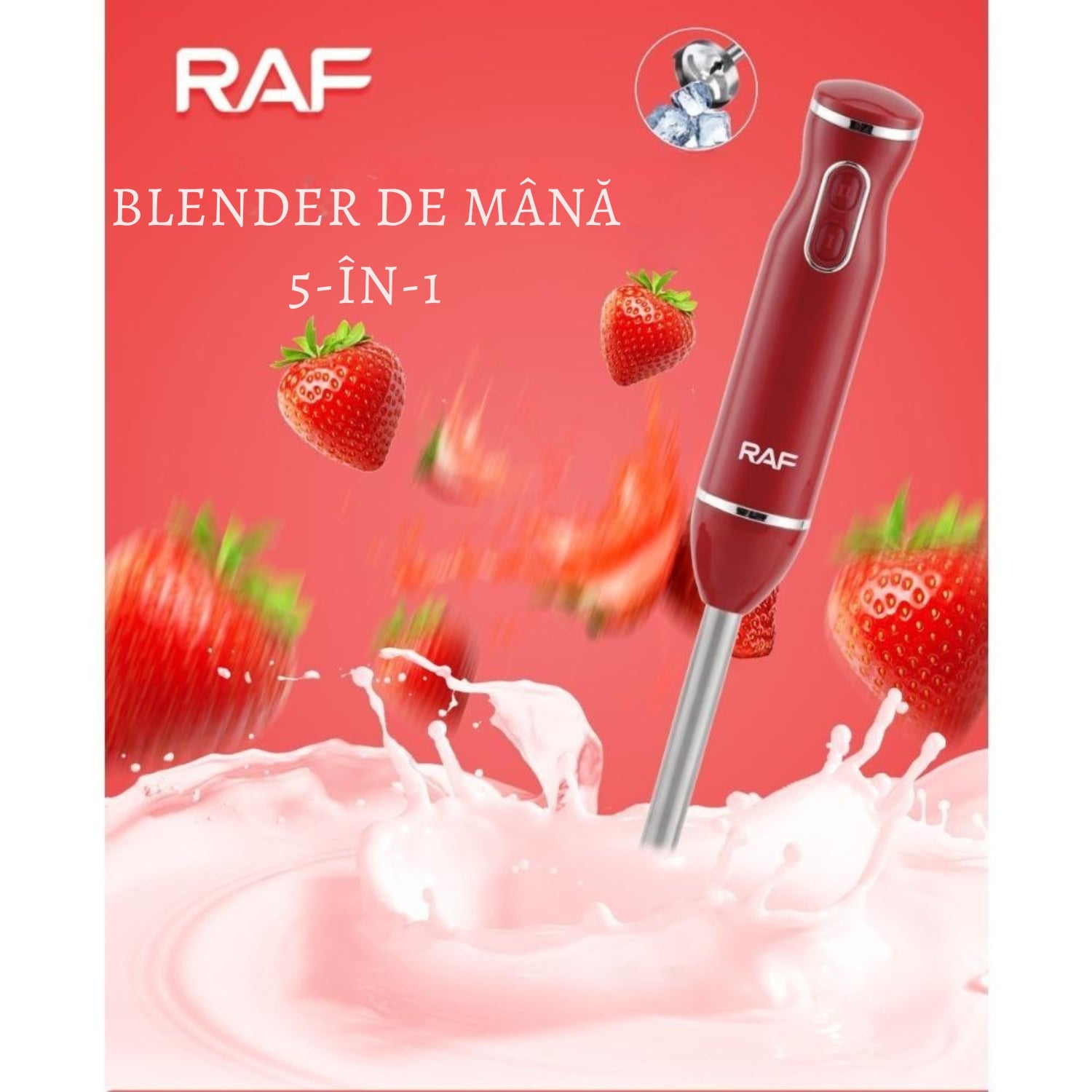 Blender de Mână 5-ÎN-1 Premium din Oțel Inoxidabil - Compact și Eficient