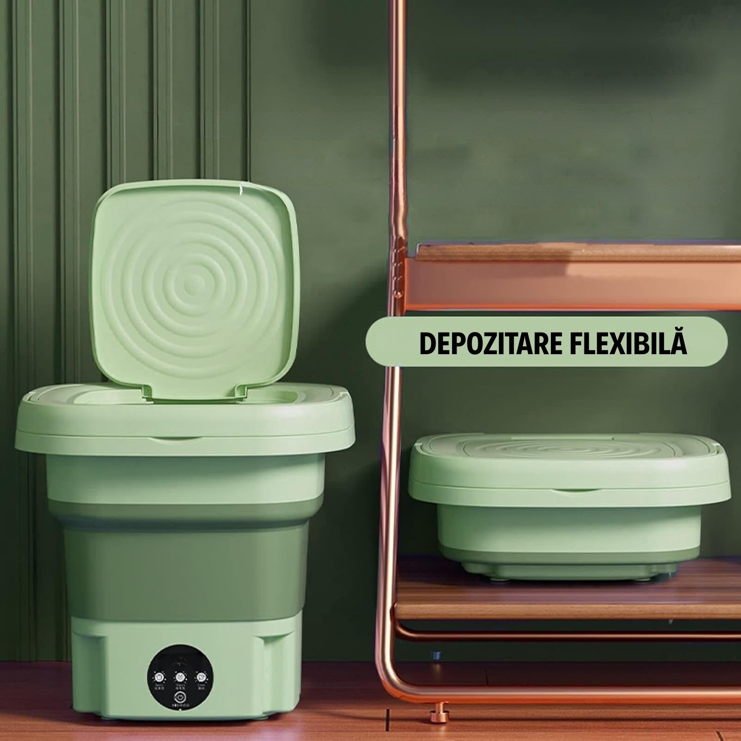 Mini Mașină de Spălat Portabilă 6.5 L cu Funcție de Uscare - Pliabilă, Practică și Ușor de folosit