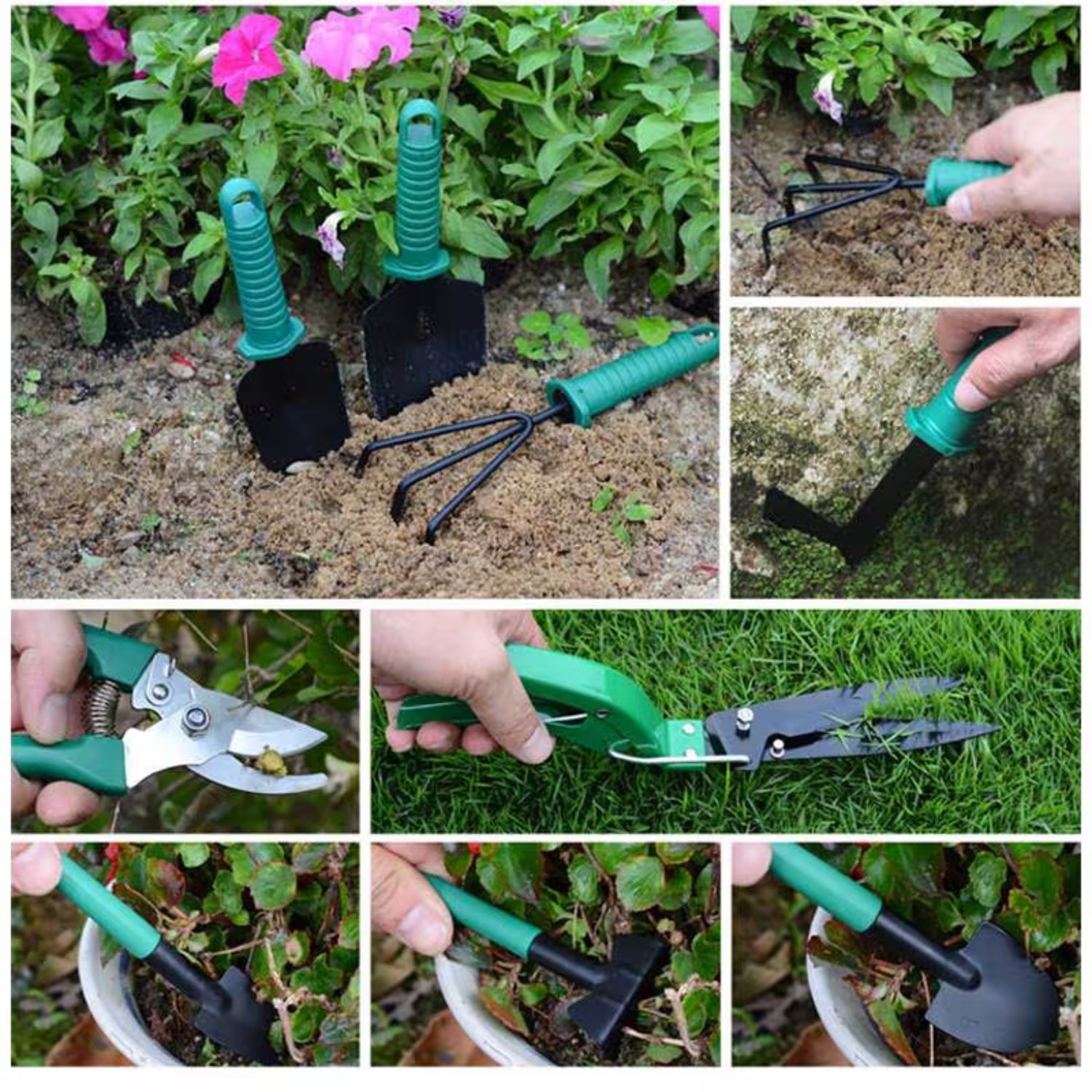 Kit Grădinărit 11 Piese - Accesorii Esențiale pentru Grădină și Ghivece