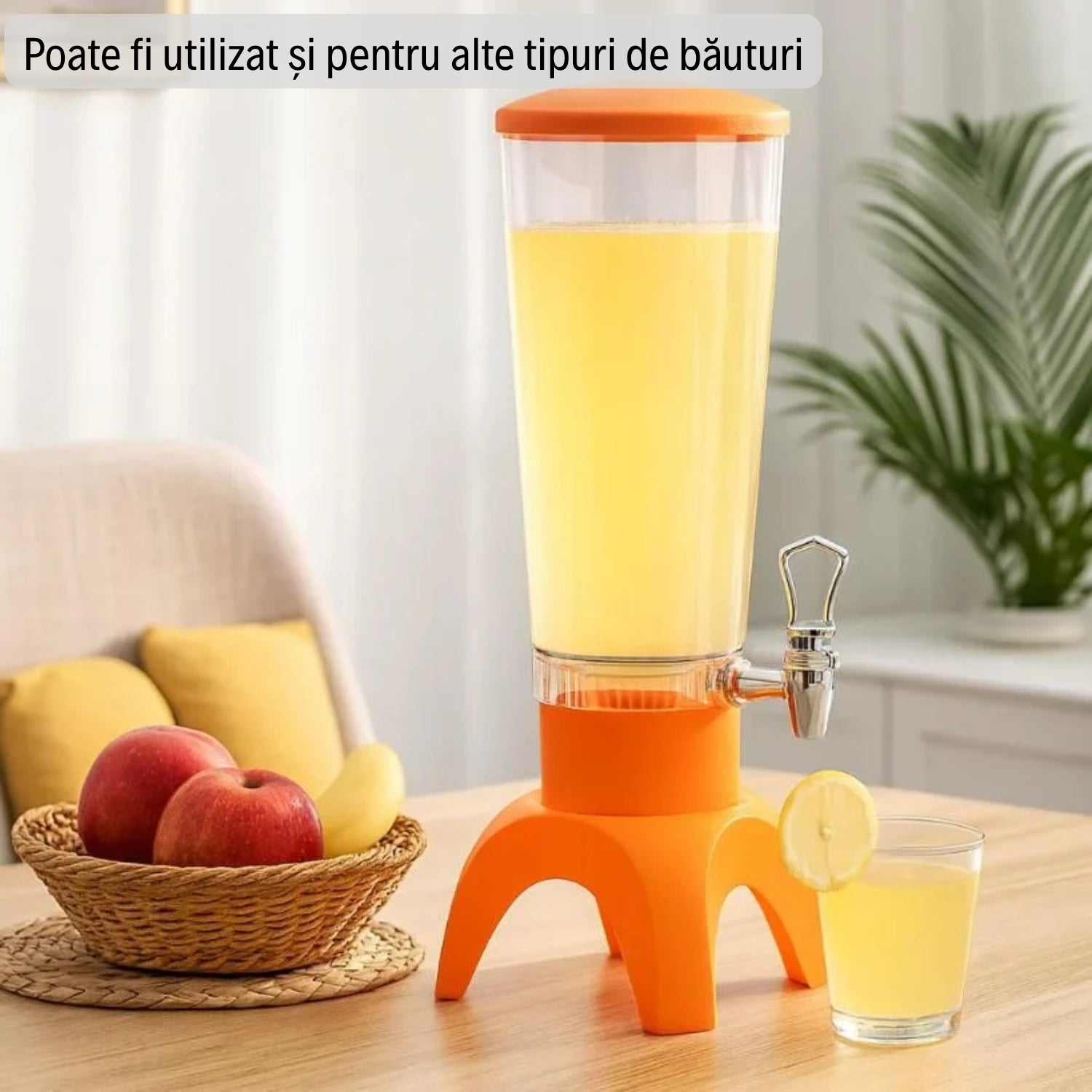 Decantor Bere 3L cu Boxă Bluetooth și Iluminare LED RGB - Turn Bere pentru Petreceri