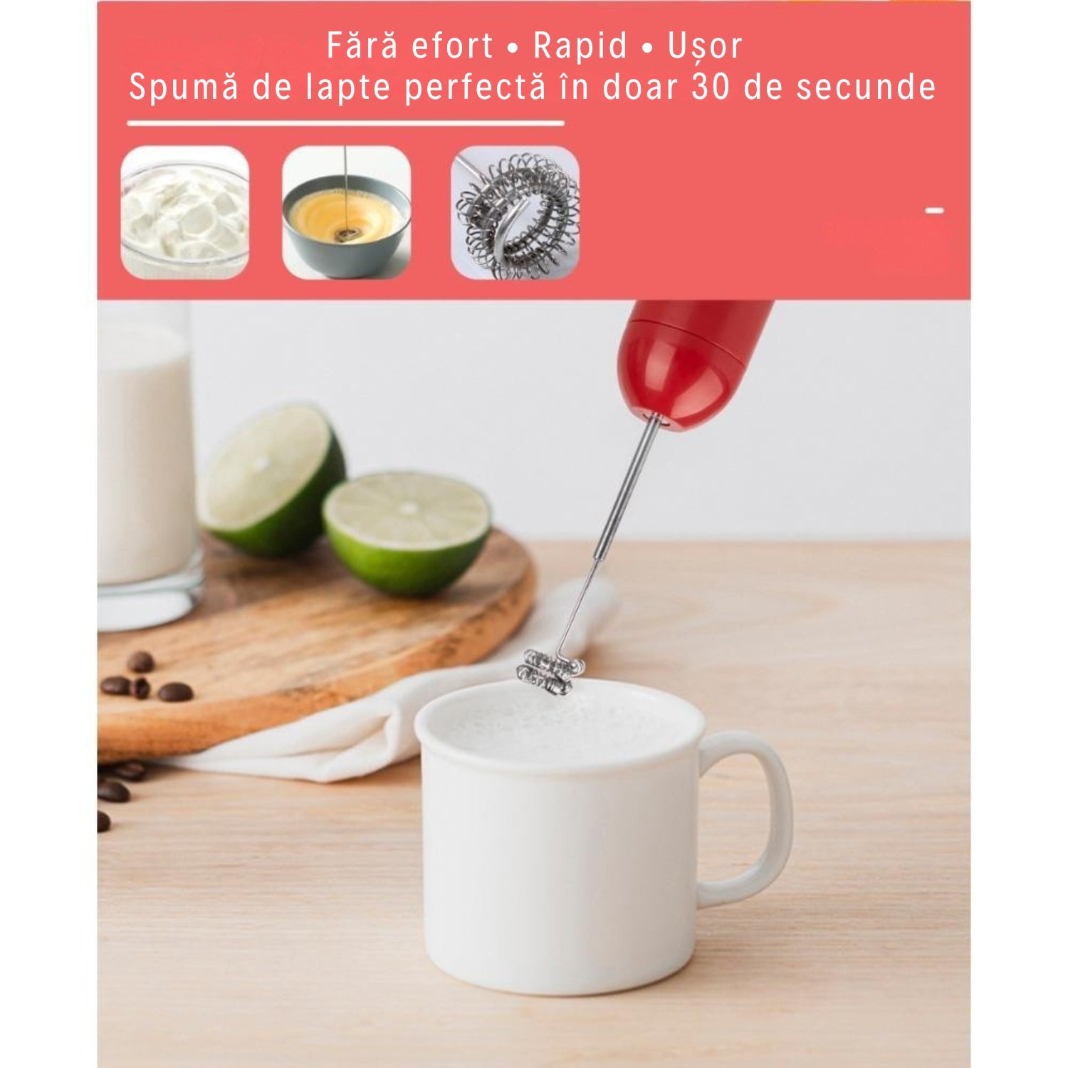 Blender de Mână 5-ÎN-1 Premium din Oțel Inoxidabil - Compact și Eficient