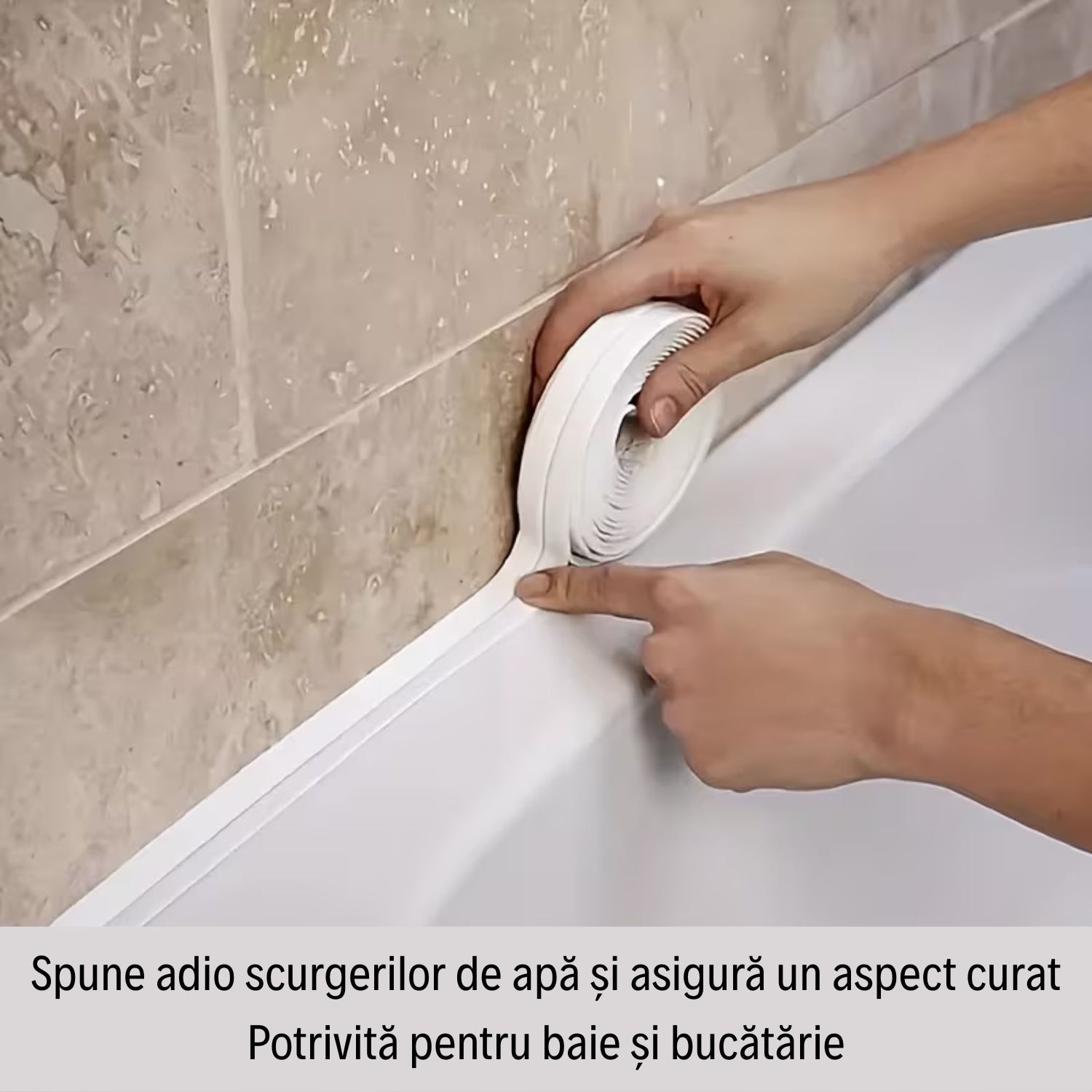 1 + 1 Gratis! Bandă Adezivă de Etanșare Impermeabilă, Antiscurgere cu Adeziv Durabil și Design ușor de aplicat cu dimensiuni 3,8 cm lățime și 3,2M Lungime