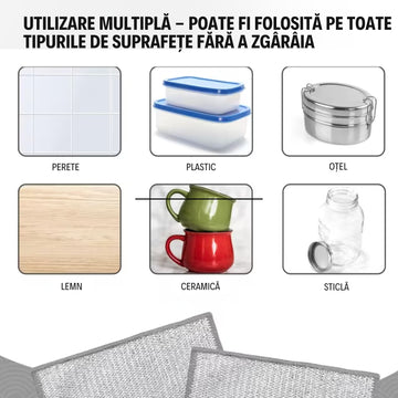 10 + 10 GRATIS Lavete Universale din Fibră Abrazivă cu 2 straturi - o parte fină, una dură
