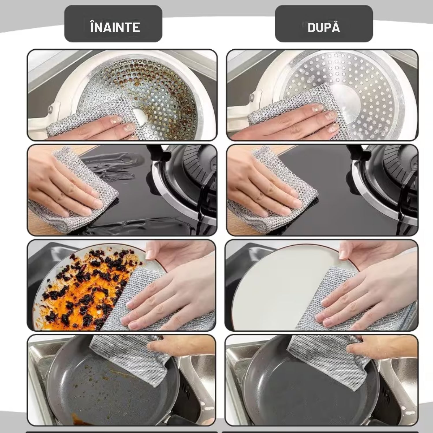 10 + 10 GRATIS Lavete Universale din Fibră Abrazivă cu 2 straturi - o parte fină, una dură