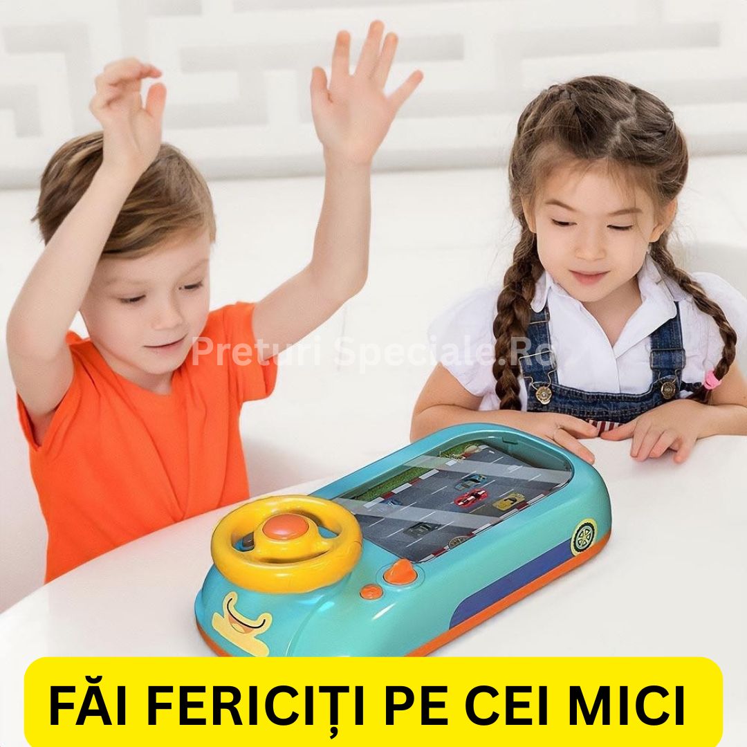 SIMULATOR AUTO CU VOLAN ȘI SUNETE REALE. JUCĂRIA PERFECTĂ PENTRU CEL MIC
