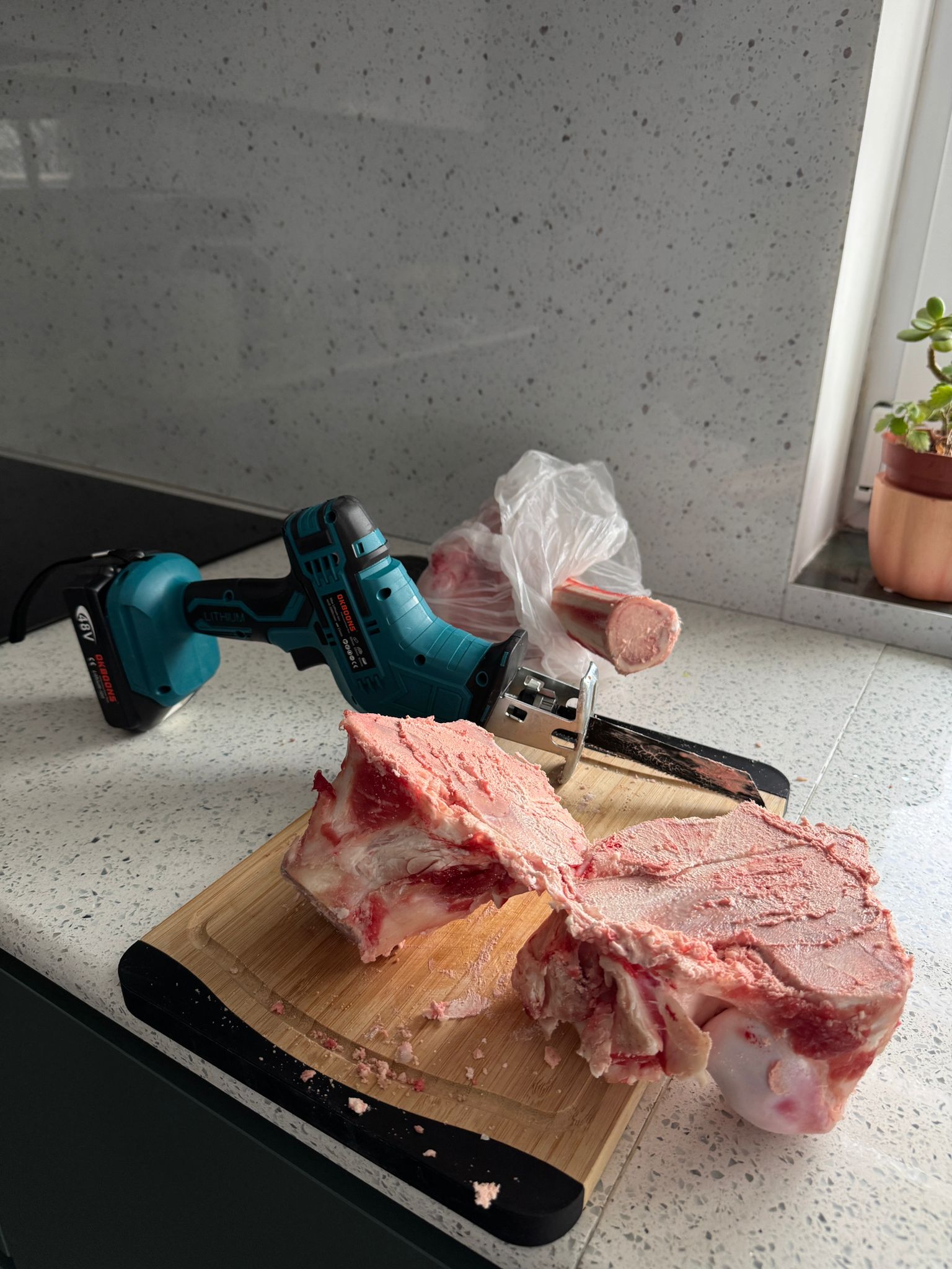 Fierăstrău Sabie cu 2 Acumulatori 48V și Încărcător + 4 Lame CADOU OKBOONS