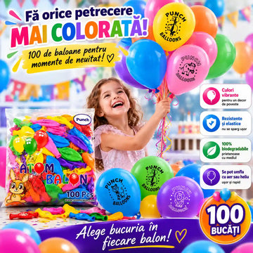 Mai multe baloane, mai multă distracție! – Set 100 Baloane Colorate pentru Petreceri, 45 cm