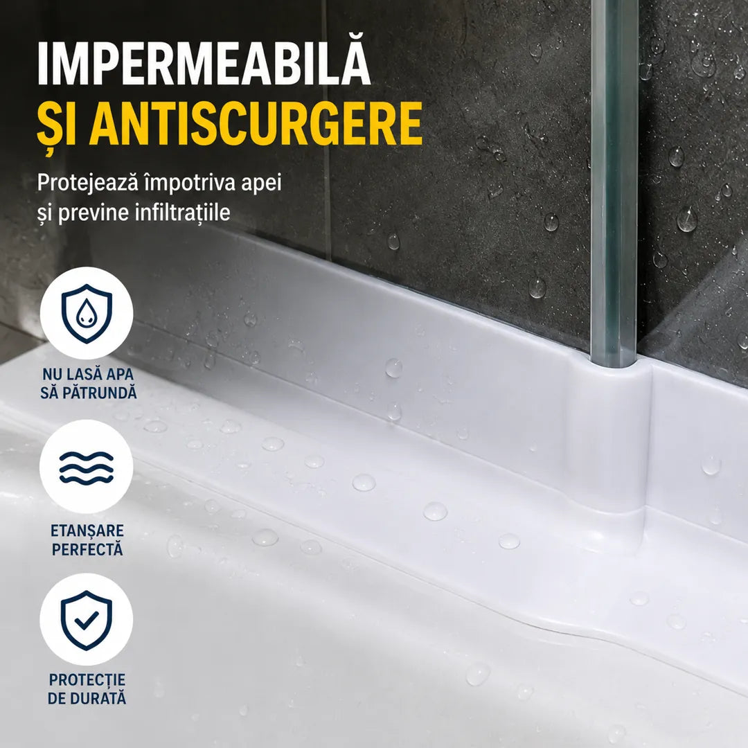2+2 GRATIS! Protecție de lungă durată împotriva apei! Bandă de Etanșare Adezivă Impermeabilă și Antiscurgere – 3,8 cm × 3,2 m