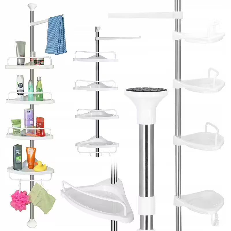 COLȚAR CU 4 RAFTURI REGLABILE PLUS ÎNĂLȚIME REGLABILĂ 95 - 300 CM