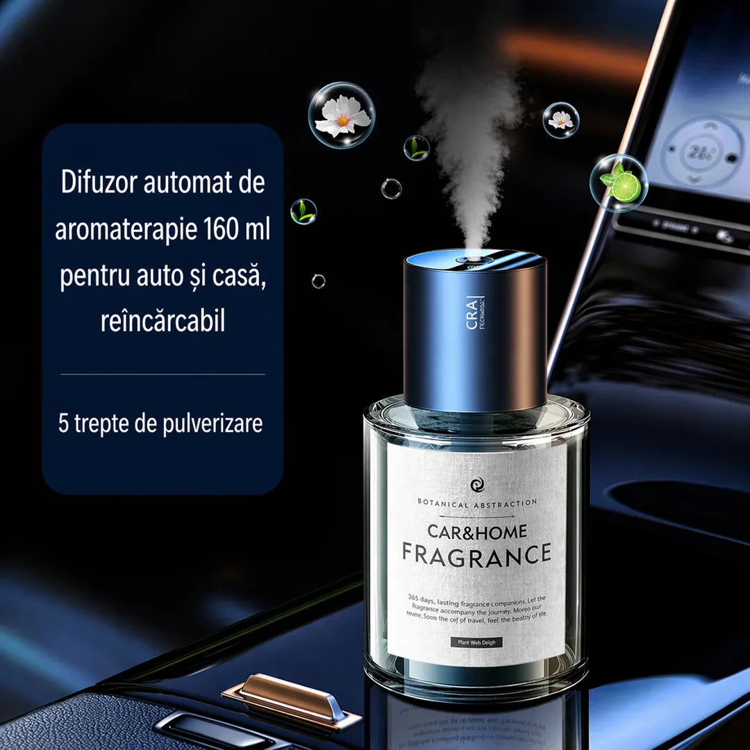 Difuzor Automat de Aromaterapie 160 ml pentru Auto și Casă Reîncărcabil