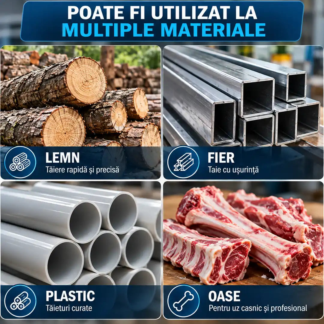 TAIE METAL, LEMN ȘI OASE-Fierăstrău sabie portabil (2 baterii 48V Incluse + 4 lame cadou )
