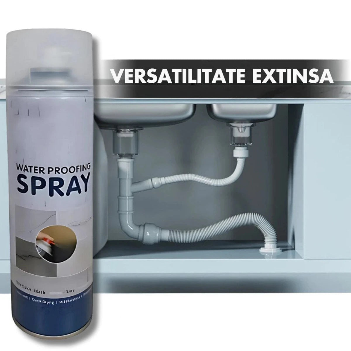 1+1 Gratis! Spray de Etanșare cu Peliculă Cauciucată - Negru - 700 ML