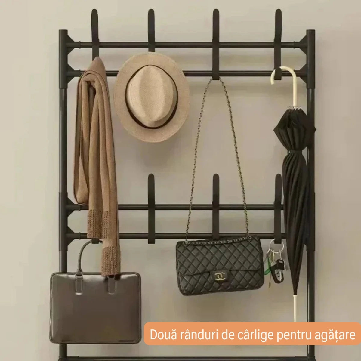 Cuier Modern cu 4 Rafturi pentru Încălțăminte și Depozitare