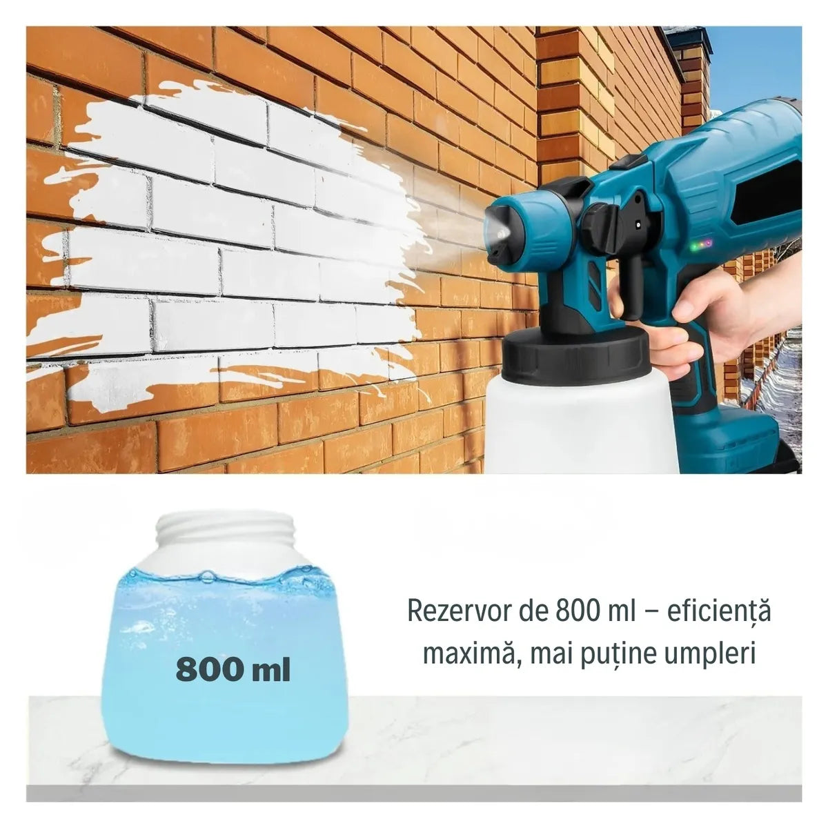 Pistol Electric Profesional pentru Vopsit - 2 Acumulatori 48V și Încărcător