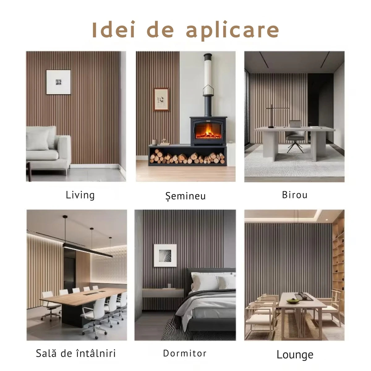 Tapet Decorativ Autoadeziv tip Riflaj 3D - 40 x 300 CM 4MM GROSIME