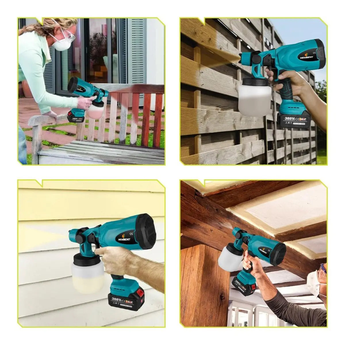 Pistol Electric Profesional pentru Vopsit - 2 Acumulatori 48V și Încărcător