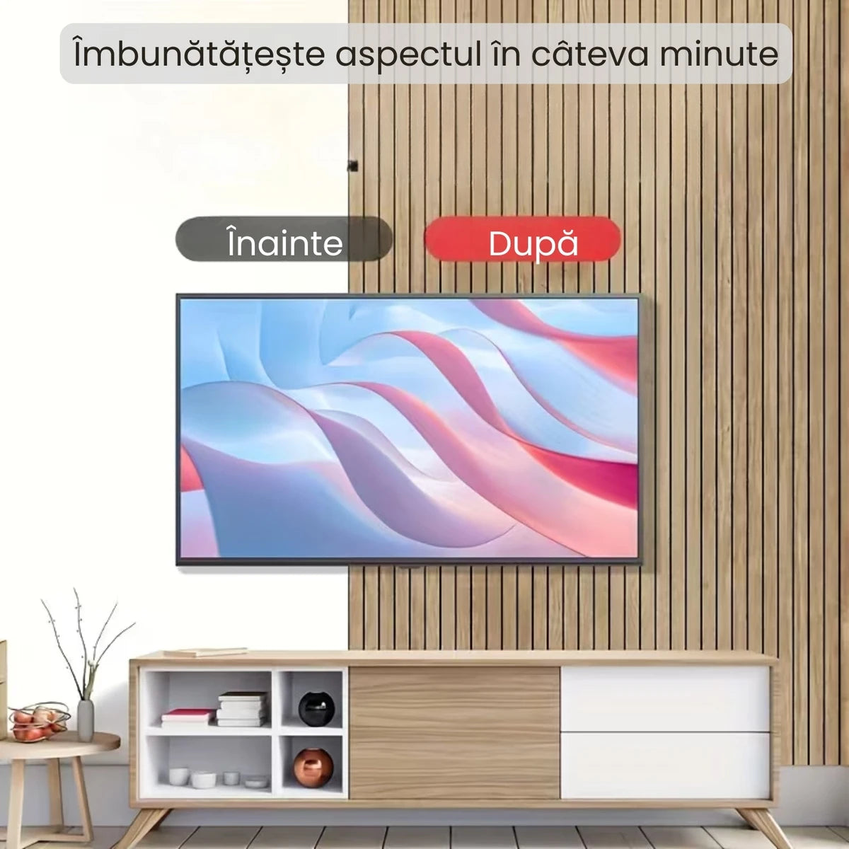 Tapet Decorativ Autoadeziv tip Riflaj 3D - 40 x 300 CM 4MM GROSIME