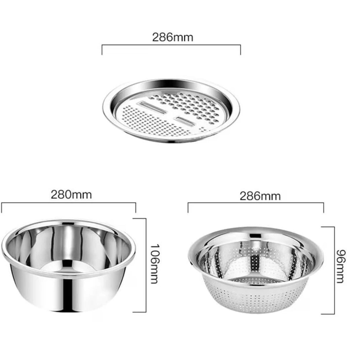 Speli, Scurgi și Razi Rapid – Bol 3 în 1 din Inox