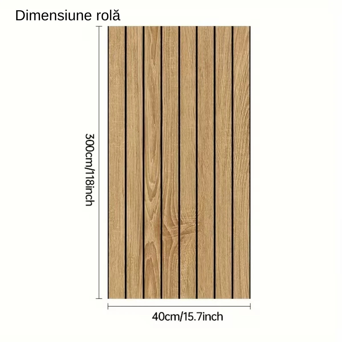 Tapet Decorativ Autoadeziv tip Riflaj 3D - 40 x 300 CM 4MM GROSIME