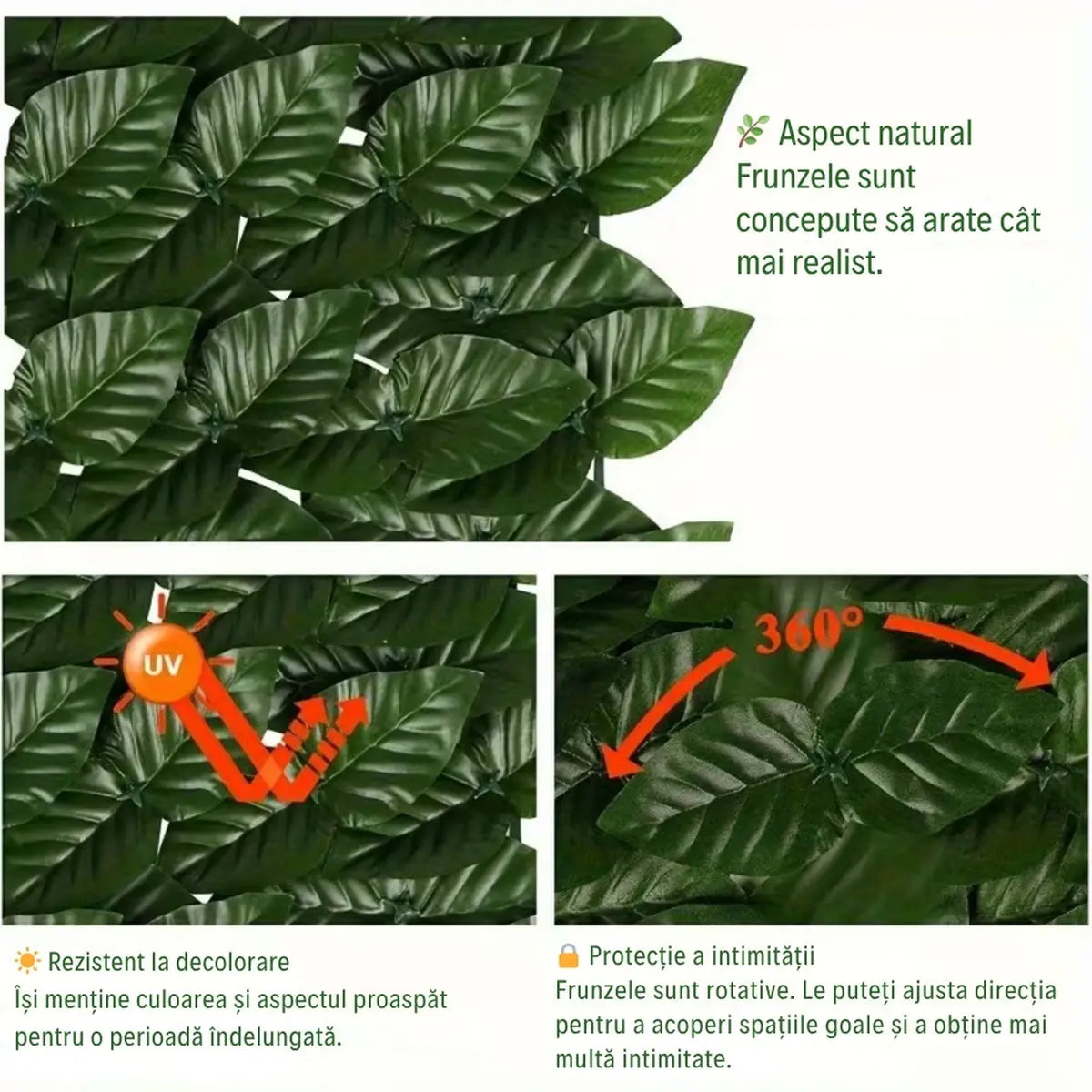 Gard Viu Artificial 300X100 CM - Decor Verde pentru Balcon, Gard, Casă și Terasă