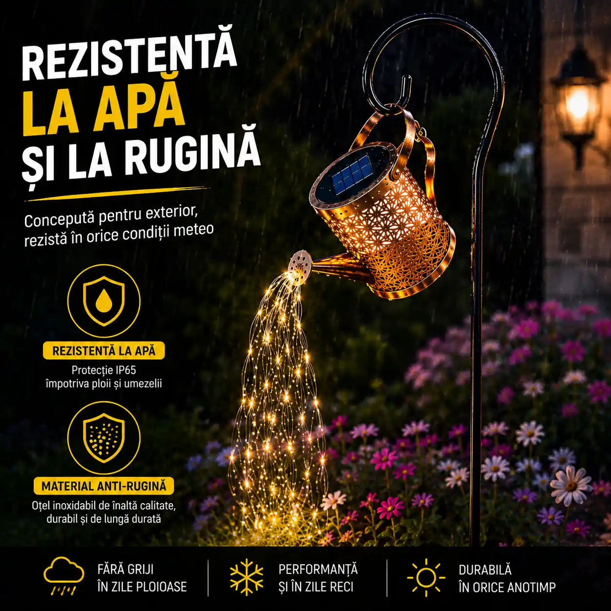Oferta Momentului: 1+1 GRATIS la Lampa Solară Decorativă în Formă de Stropitoare