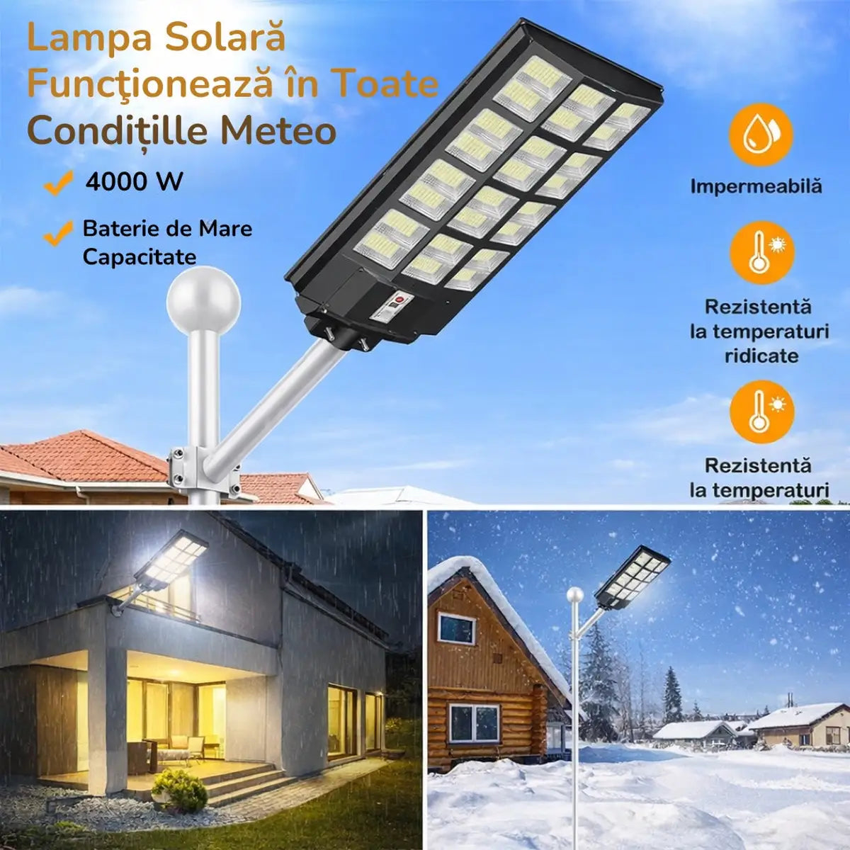 Zero costuri la curent, lumină maximă garantată! Lampa Solară XXL cu 1152 LED-uri și senzore de mișcare + Telecomandă