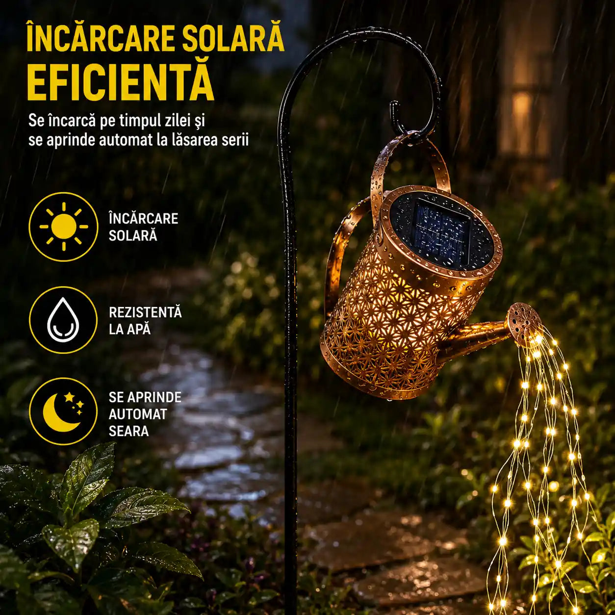 Oferta Momentului: 1+1 GRATIS la Lampa Solară Decorativă în Formă de Stropitoare