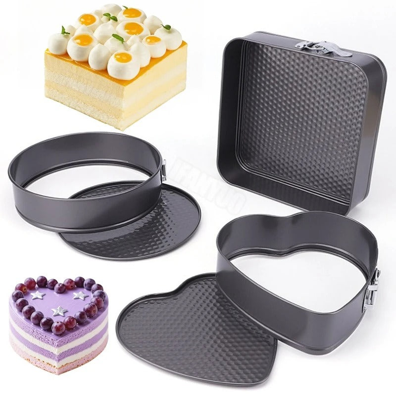 Set 3 Tăvi Cu Bază Detașabilă, Forme și Dimensiuni Diferite, Ideal pentru Copt