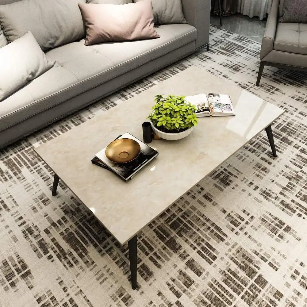 Folie de Protecție Autocolantă tip Marmură Crem/Negru 60 x 300 CM