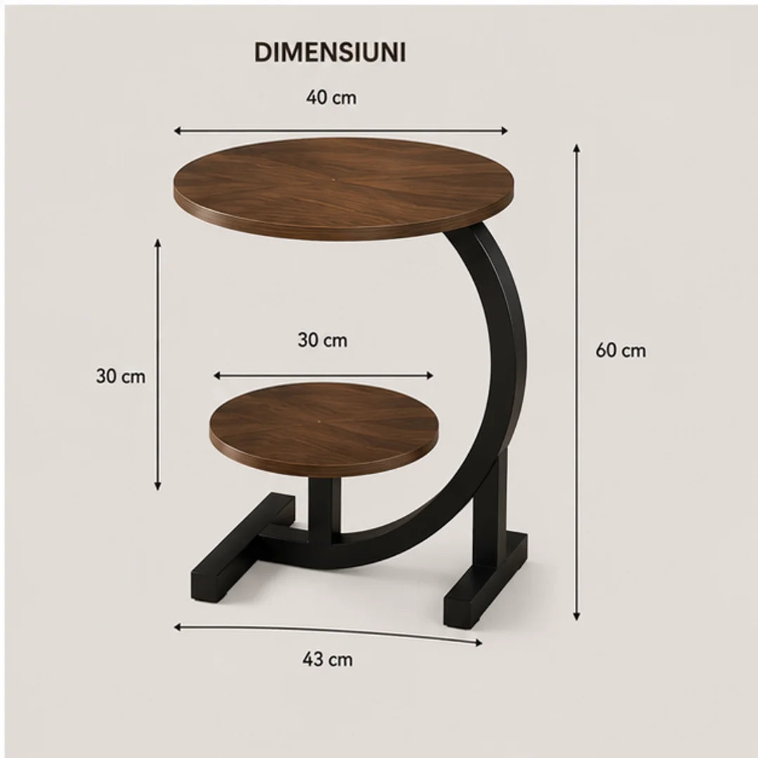 💎 Dă un Plus de Eleganță Livingului Tău – Masă de Cafea Modernă cu 2 Niveluri și Design Premium ✨