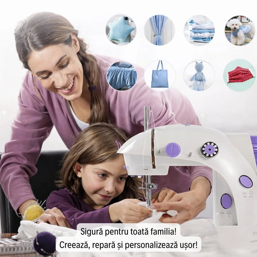 Cusături rapide și fără efort, chiar la tine acasă! Mașină de cusut electrică multifuncțională cu LED