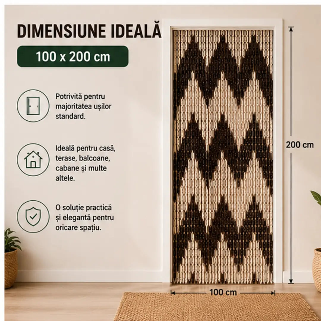 🦟 Ține Insectele Afară și Lasă Aerul Proaspăt în Casă – Perdea Anti Insecte cu Model Elegant