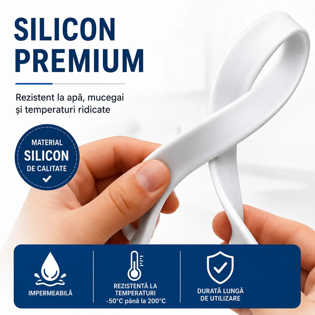 Spune Adio Bălților de Apă – Bandă din Silicon pentru Oprirea Apei 1.5M