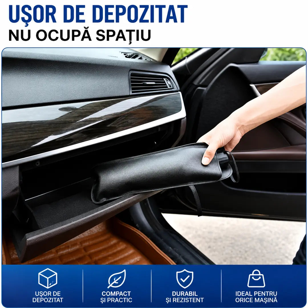 1+1 GRATIS! Protecție rapidă împotriva temperaturilor extreme - Parasol Auto Tip Umbrelă